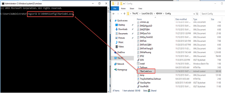 di chuyển file tbarcode5 vào cmd